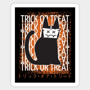 black cat hallowen Sticker